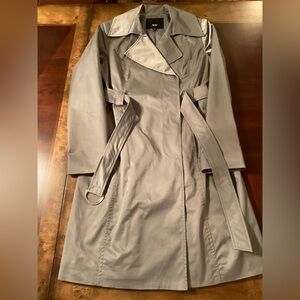 Silvery Gray Trench Coat Size Medium